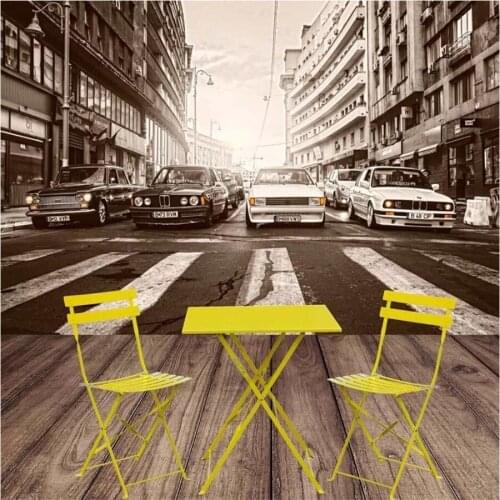 Wellyu Custom wallpaper 3d mural behang retro nostalgic old Shanghai wall paper on beach bar personality TV background wallpaper