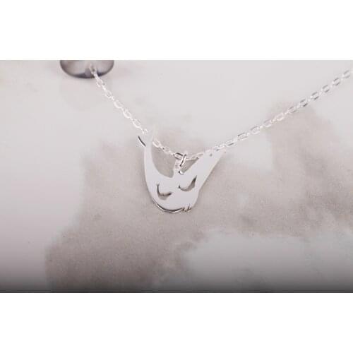 UM US JEWELRY 925 Sterling Dolphin Pattern Ghost Pendant