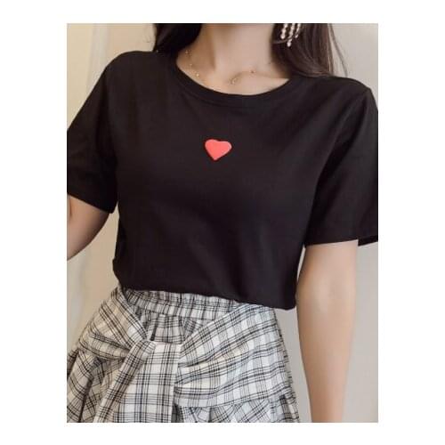 2020 short sleeve burgundy t shirt Women Top Garment Summer