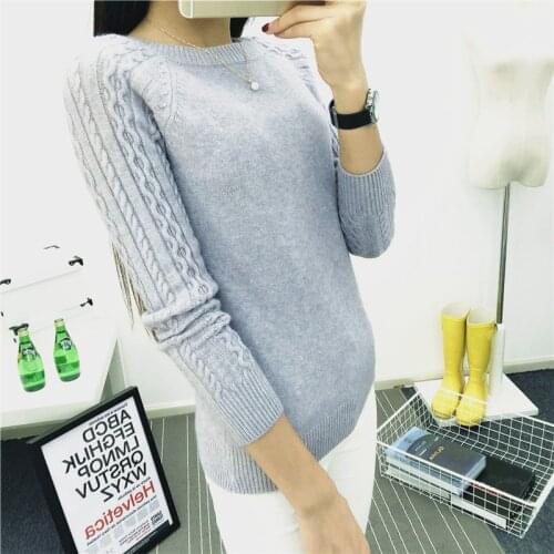 Women Sweater Tops 2018 Autumn Winter Luxury Knitting Shirts O-neck Hot