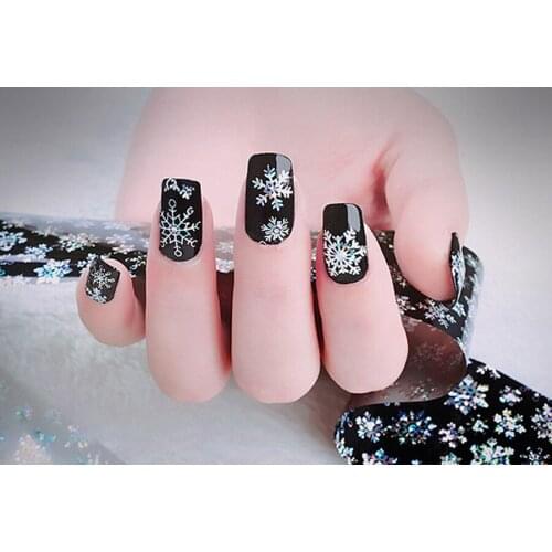 1000pcs Colors Sliders Nail Design Snowflake star Nail Foils Polish Starry Holographic Paper Cool 3d new Nail Stickers
