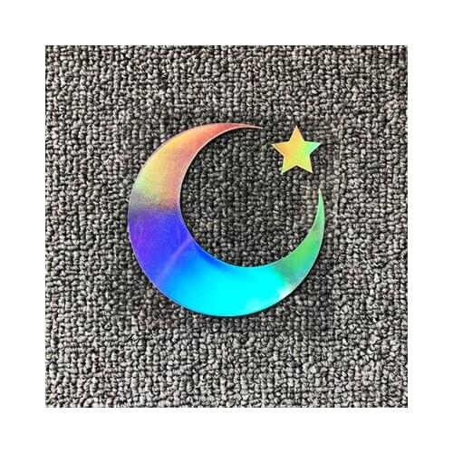2x Car Styling Vinyl Tape Lovely Moon Star Romantic Girl Phone Laptop Decorate Stickers 75mm