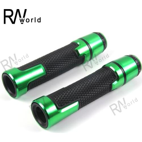 22mm Motorcycle Handlebar Grip Handle Bar End Cap Tube Glove For HONDA YAMAHA SUZUKI KAWASAKI Z800 Green Accessories 6 Colors