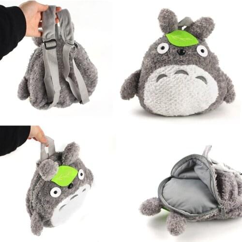 30cm cute cartoon kids Tonari no Totoro plush backpack toy mini school bag Childrens gifts kindergarten boy girl baby bags for
