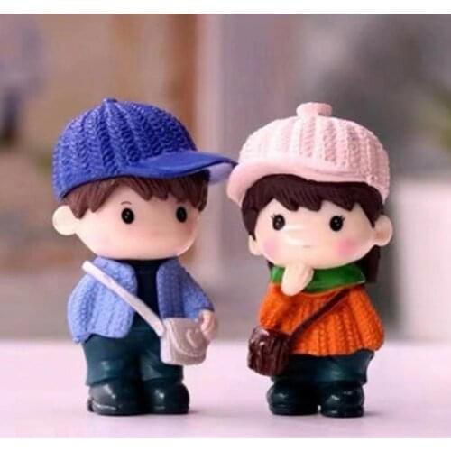 4Pcs/Set Figurine Imaginative Collectible Adorable Bonsai Garden Miniature Doll for Gift