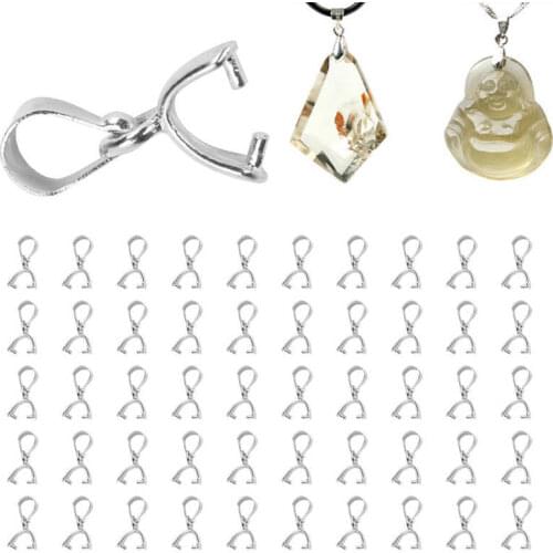 50Pcs Pendant Buckle Connector Pinch DIY Making Charm Connection Emerald Clip Craft Supplies Wedding Decoration Gift Tags