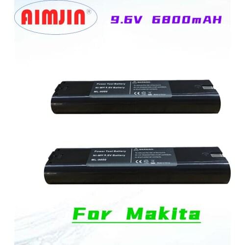 Latest Upgrade 9.6v 6800mAh Power Tool Battery for Makita 191681-2,193889-4,193890-9,632007-4,9000,9001,9002,9033,9034,9600