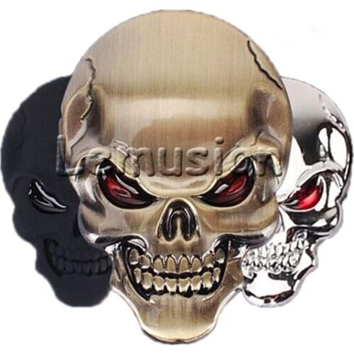 Car Skull Metal Sticker for Bmw E46 E39 Ford Focus 2 Volkswagen VW Polo Passat B5 B6 CC Accessories Car-Stylng Stickers on Cars
