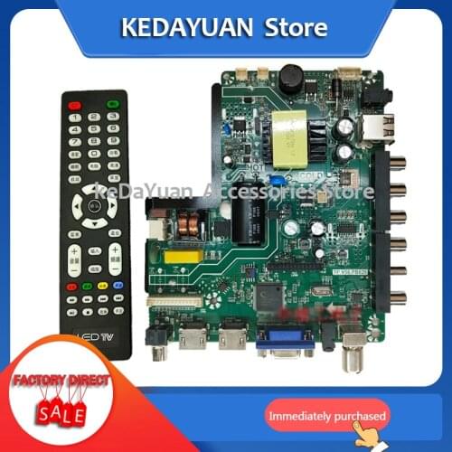 Free shipping 100% test working for TP.V56.PB826 Replace New Authentic LCD Universal Motherboard TP.V56.PB816 + Remote