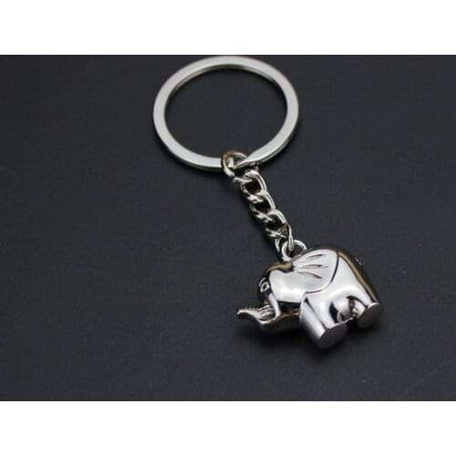 FREE SHIPPING BY DHL 100pcs/lot New Metal Baby Elephant Shaped Keychains Zinc Alloy Animal Keyrings for Gifts