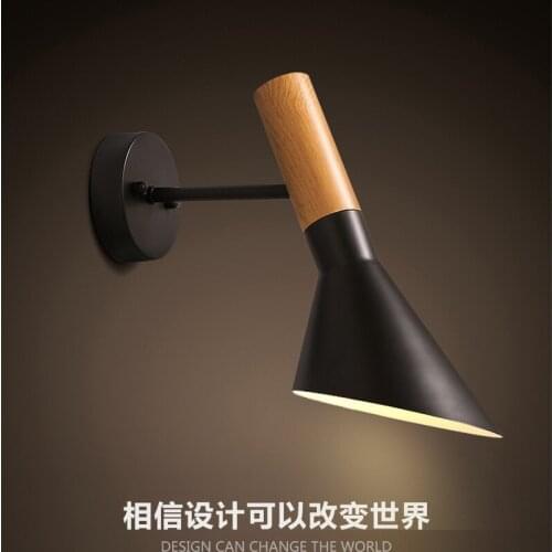 Free Shipping Replica Modern Vintage Arne Jacobsen wood LIKE Wall lights Creative AJ iron Wall lamp Modern Sconce light