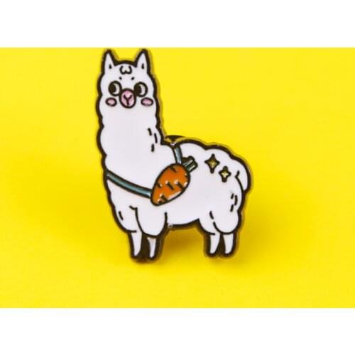 Brooch Alpaca Carrot Pins For Backpacks Cartoon Series Anime Icons For Clothes Metal Badges On Clothes Brooches Pins Lapel Pin