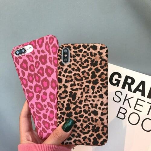 Ultra-Dunne Hard Pc Telefoon Case For Iphone 11 Pro Max Xsmax Xr Xs X 8 7 6 S 6 Plus All-match Retro Leopard Female Phone Case