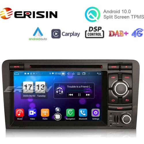Erisin ES8737A 7" Octa-Core Android 10.0 Car DVD CarPlay & Auto GPS 4G DAB+ DSP for AUDI A3 S3 RS3 RNSE-PU
