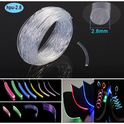 Low price 2.8mm flexible plastic optical fiber cable for lighting hat shoelace
