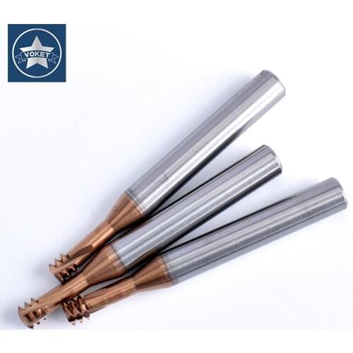 CNC 60Degree Tungsten Steel American Three Row Thread Milling Cutters NO. 1-72 3-56 10-32 UNF Fine Thread mill cutter 1/4-28