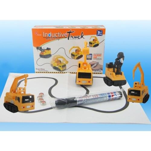 Engineering Vehicles Inductive Intelligence Development Truck Drawn By MINI Magic Pen Children Truck Car Toys Drawn Rail Truckf