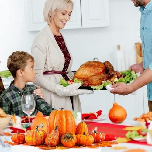 Halloween Artificial Pumpkins Maple Leaves Assorted Fake Simulation Decorations Artwork Home Shops Festival Ornament