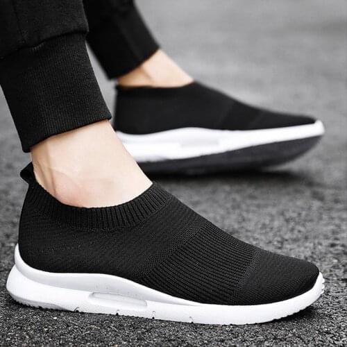 Lightweight Summer Mens Running Shoes Sports Man Sport Shoes for Man Socks Sneakers Male Basket Black Footwear Snickers D-464