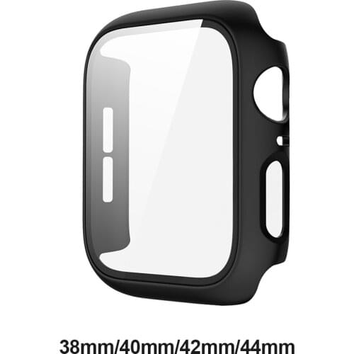Lightweight Watch Protective Case Full Cover Anti-Scratch PC Tempered Glass Protection Frame Shell for iWatch 1/2/3/4/5/6