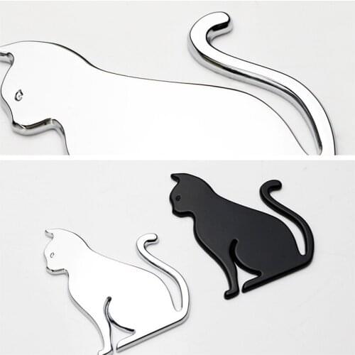1Pcs New 3D Metal Cat Car Side Fender Rear Trunk Emblem Badge Decals for Volkswagen Sagitar Golf Magotan Polaris Boracay CC Polo