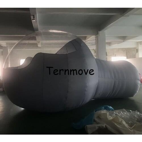 Inflatable bubble tent with tunnel PVC Bubble Inflatable grey Camping Tent,Hot Large advertising half clear tents