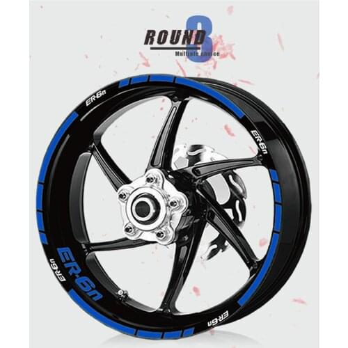 Motorcycle sticker exclusive tire decal wheel reflective decorative decal tire stripe film for KAWASAKI ER-6N ER6N