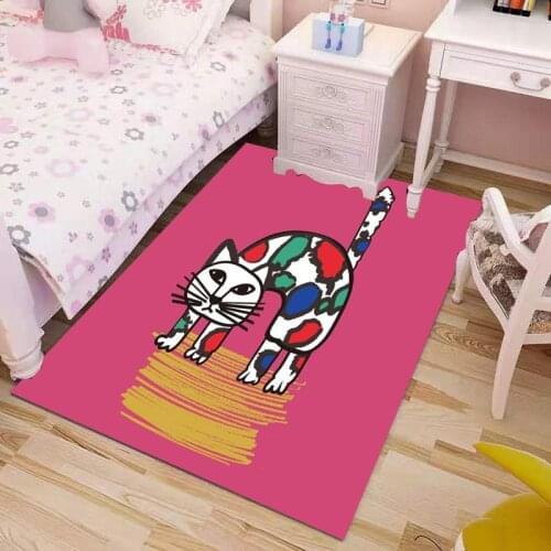 Cartoon Cat Strawberry Anti-Skid Floor play Mats 3D Carpet Non-slip Rug Dining Living Room Soft Kids Bedroom Mat Carpet 11