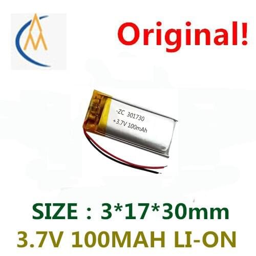 New 3.7V polymer lithium battery 301730 100mah MP3 speaker navigator mobile power 3D glasses circuit board with protection