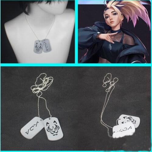 LOL KDA Akali Cosplay Necklace Pendant Women Fashion Jewelry Halloween Carnival Cosplay Costume Accessories