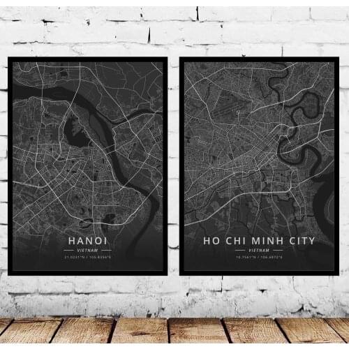 Hanoi Ho Chi Minh City Vietnam Poster