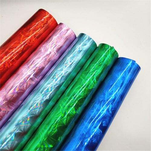 19*30CM sheet solid color hologram Fabric Leather For Earring Bows