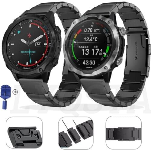 Quick Fit Stainless Steel Watchband 22 26mm For Garmin Fenix 5 5X 6 6XPro 3HR/Solar/Enduro/Descent MK1 Mk2 Mk2i Wrist Band Strap
