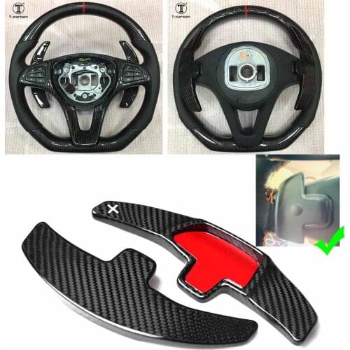 Car Carbon Fiber Steering Wheel shift Paddle Extension For Benz C180L C260L GLE CLA GLC S Class C200L 15-16/ E300 E200 16-17