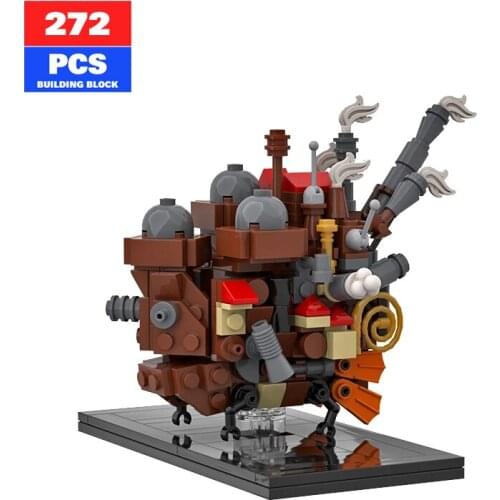 Japanese Animation Film Architecture Howls Moving Castle Building Block Kit Building Blocks Assembled Building Childrens Gifts