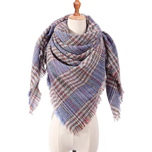Women Knit Cashmere Shawls Scarf Warm Winter Bandage Triangle Pashmina Female Foulard Blanket Bandana Stoles