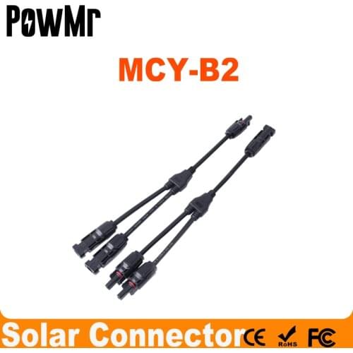1 Pair Solar Panel Y Type 1 to 2 Connectors M-FF and F-MM Branch Cable SOLAR PANEL CONNECTOR