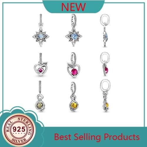 100% S925 Silver New Princess Apple Blossom PAN Beads Suitable For Original Pandora Bracelet Necklace Lady Diy Charm Jewelry