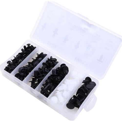 100pcs Mixed Car Body Push Pin Rivet Clip Trim Panel Retainer Molding Toolbox Accessories Kit Universal Interior panel buckle