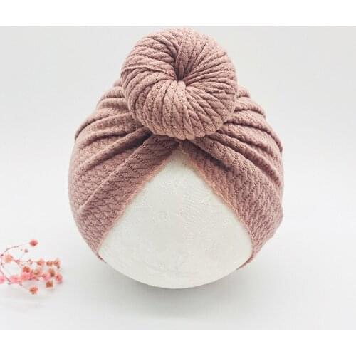 16pc/lot Cable Knit Round Knot Bows Turban Head Wraps Babes Donuts Hat Kids Girls Infant Beanie Caps Baby Hair Accessories