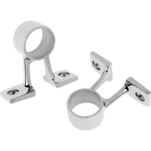 2 Pieces 316 Stainless Steel Boat Hand Rail 90 degree Center Stanchion Bracket Match Modern Watercraft/Boat/Yacht