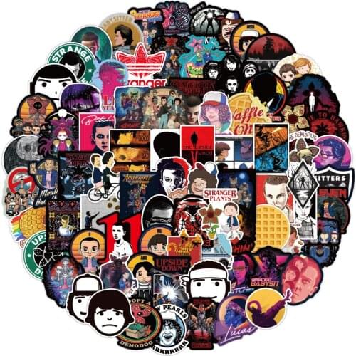 50/100Pcs Stranger Things Classic TV Show Stickers For Refrigerator Motorcycle Skateboard Scrapbook Toy Gift Box Helmet