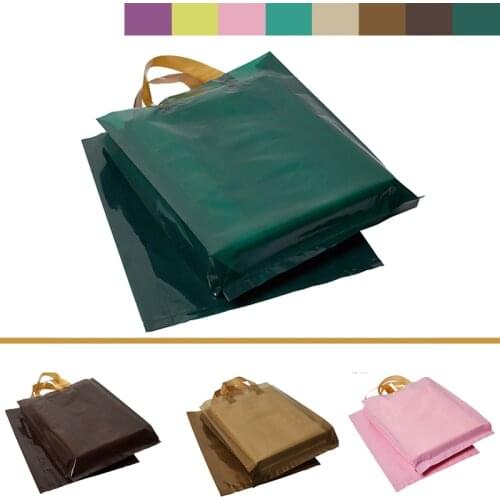 50pcs/lot Customized Clothing Store Transparent Tote Bag Shopping Plastic Bag Gift Packaging Bag Printing LOGO Shipping Package