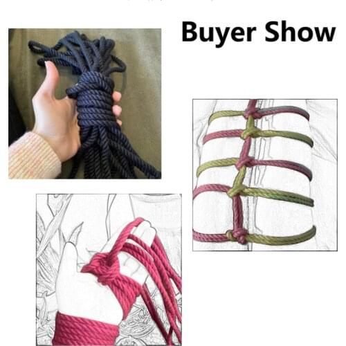 8m Handmade Bamboo Silk Rope Female Adult Sex Slaves BDSM Bondage Soft Adult Games Binding Rope Role-Playing Sex Toy