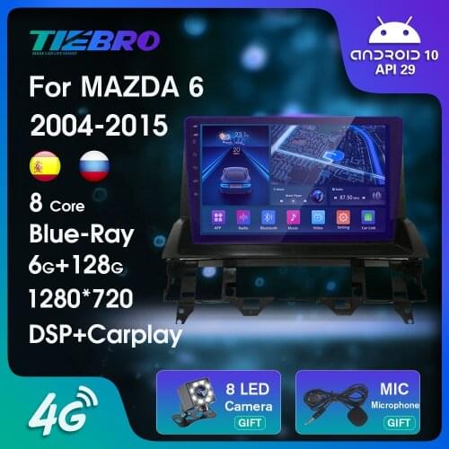 Android10.0 IPS Car Radio For MAZDA 6 2004-2015 GPS Navigation Car Stereo Receiver DSP Auto 2DIN Radio Car Multimedia Player IGO