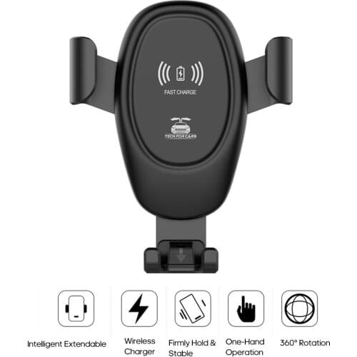 Auto Accessories Car Wire-less Mount Chargers Car Phone Holder in Air Vent Clip Stand for All 4-6” Phones