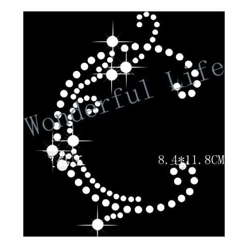 Free shipping hotfix rhinestones heat transfer design iron on motifs patches DIY motif rhinestones Ordinary rhineston