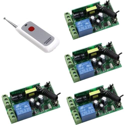 AC85V 110V 125V 220V 240V 250V Wireless Relay Remote Control Switch Radio Light Switch System 1CH Relay Receiver Transmitter
