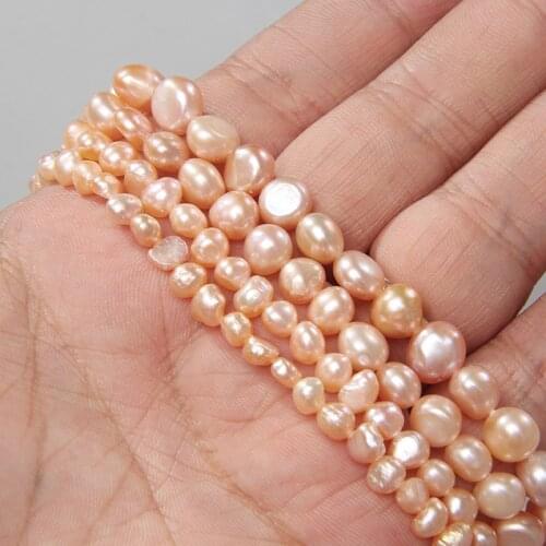 White 4-9mm Irregular Baroque Natural Freshwater Pearl Beads Loose Pearls For Women Handmade Jewelry Making Bracelet Necklace