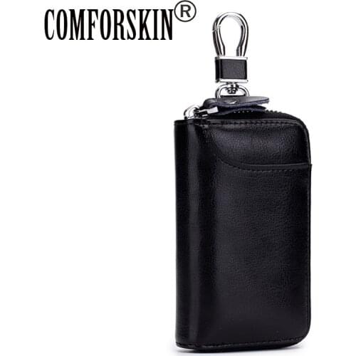 COMFORSKIN Brand Car Key Case New Arrivals Hot Unisex Multinational Key Housekeepers Key Pouch Zipper Purse Factory Price Sales